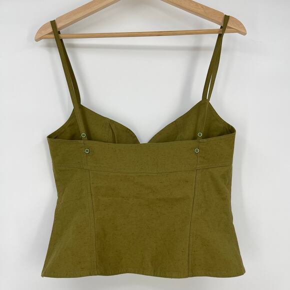 Ludovic de Saint Sernin | NWT Easy Cleavage Top in Olive Green L - Picture 3 of 11